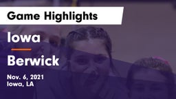 Iowa  vs Berwick Game Highlights - Nov. 6, 2021