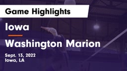 Iowa  vs Washington Marion Game Highlights - Sept. 13, 2022
