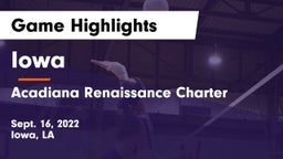 Iowa  vs Acadiana Renaissance Charter Game Highlights - Sept. 16, 2022