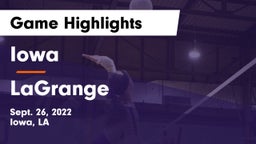 Iowa  vs LaGrange  Game Highlights - Sept. 26, 2022