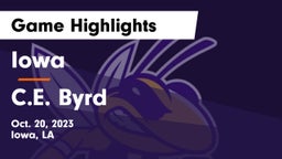Iowa  vs C.E. Byrd  Game Highlights - Oct. 20, 2023