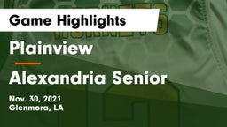 Plainview  vs Alexandria Senior  Game Highlights - Nov. 30, 2021