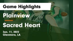 Plainview  vs Sacred Heart  Game Highlights - Jan. 11, 2022