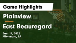 Plainview  vs East Beauregard  Game Highlights - Jan. 14, 2022