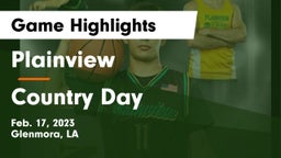 Plainview  vs Country Day Game Highlights - Feb. 17, 2023