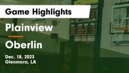 Plainview  vs Oberlin Game Highlights - Dec. 18, 2023