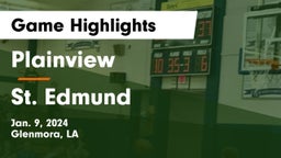 Plainview  vs St. Edmund  Game Highlights - Jan. 9, 2024