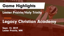 Lester Prairie/Holy Trinity  vs Legacy Christian Academy Game Highlights - Sept. 12, 2019