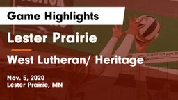 Lester Prairie  vs West Lutheran/ Heritage Game Highlights - Nov. 5, 2020