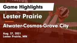 Lester Prairie  vs Atwater-Cosmos-Grove City Game Highlights - Aug. 27, 2021