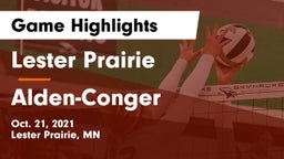 Lester Prairie  vs Alden-Conger  Game Highlights - Oct. 21, 2021