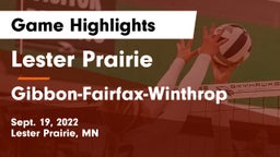 Lester Prairie  vs Gibbon-Fairfax-Winthrop  Game Highlights - Sept. 19, 2022
