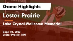Lester Prairie  vs Lake Crystal-Wellcome Memorial  Game Highlights - Sept. 24, 2022