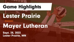 Lester Prairie  vs Mayer Lutheran  Game Highlights - Sept. 28, 2023