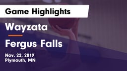 Wayzata  vs Fergus Falls  Game Highlights - Nov. 22, 2019