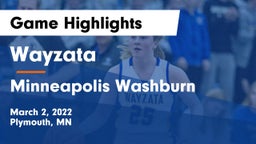 Wayzata  vs Minneapolis Washburn  Game Highlights - March 2, 2022