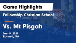 Fellowship Christian School vs Vs. Mt Pisgah Game Highlights - Jan. 8, 2019