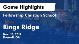 Fellowship Christian School vs Kings Ridge Game Highlights - Nov. 16, 2019