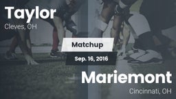 Matchup: Taylor  vs. Mariemont  2016