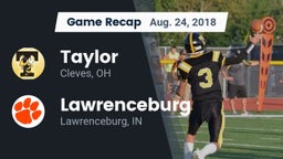 Recap: Taylor  vs. Lawrenceburg  2018