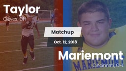 Matchup: Taylor  vs. Mariemont  2018