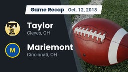 Recap: Taylor  vs. Mariemont  2018