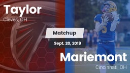 Matchup: Taylor  vs. Mariemont  2019