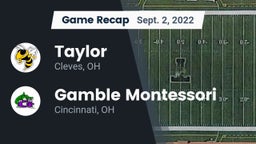 Recap: Taylor  vs. Gamble Montessori  2022