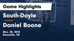 South-Doyle  vs Daniel Boone   Game Highlights - Nov. 20, 2018