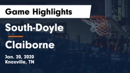 South-Doyle  vs Claiborne  Game Highlights - Jan. 20, 2020