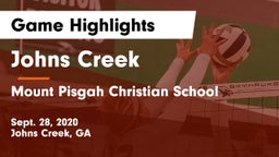 Johns Creek  vs Mount Pisgah Christian School Game Highlights - Sept. 28, 2020