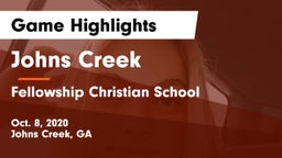 Johns Creek  vs Fellowship Christian School Game Highlights - Oct. 8, 2020