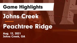 Johns Creek  vs Peachtree Ridge  Game Highlights - Aug. 12, 2021