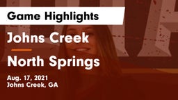 Johns Creek  vs North Springs  Game Highlights - Aug. 17, 2021