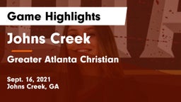 Johns Creek  vs Greater Atlanta Christian  Game Highlights - Sept. 16, 2021