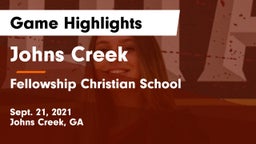 Johns Creek  vs Fellowship Christian School Game Highlights - Sept. 21, 2021