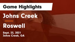 Johns Creek  vs Roswell  Game Highlights - Sept. 23, 2021