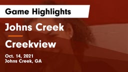 Johns Creek  vs Creekview  Game Highlights - Oct. 14, 2021