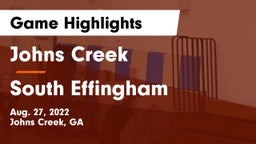 Johns Creek  vs South Effingham  Game Highlights - Aug. 27, 2022