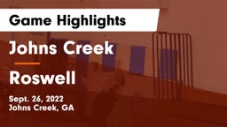 Johns Creek  vs Roswell  Game Highlights - Sept. 26, 2022