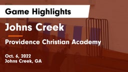Johns Creek  vs Providence Christian Academy  Game Highlights - Oct. 6, 2022