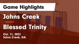 Johns Creek  vs Blessed Trinity  Game Highlights - Oct. 11, 2022