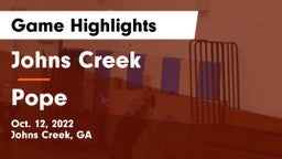 Johns Creek  vs Pope  Game Highlights - Oct. 12, 2022