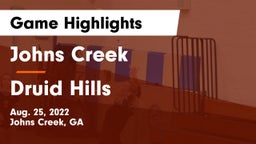 Johns Creek  vs Druid Hills  Game Highlights - Aug. 25, 2022