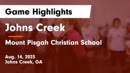Johns Creek  vs Mount Pisgah Christian School Game Highlights - Aug. 14, 2023