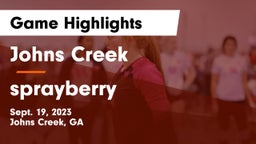 Johns Creek  vs sprayberry Game Highlights - Sept. 19, 2023