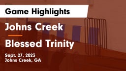 Johns Creek  vs Blessed Trinity  Game Highlights - Sept. 27, 2023