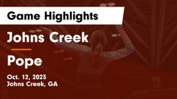 Johns Creek  vs Pope  Game Highlights - Oct. 12, 2023
