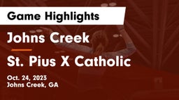 Johns Creek  vs St. Pius X Catholic  Game Highlights - Oct. 24, 2023