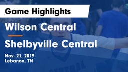 Wilson Central  vs Shelbyville Central  Game Highlights - Nov. 21, 2019